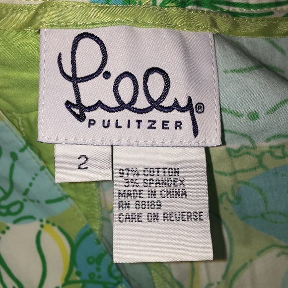 Lilly Pulitzer Floral Capri Pants Size 2 - Picture 5 of 5